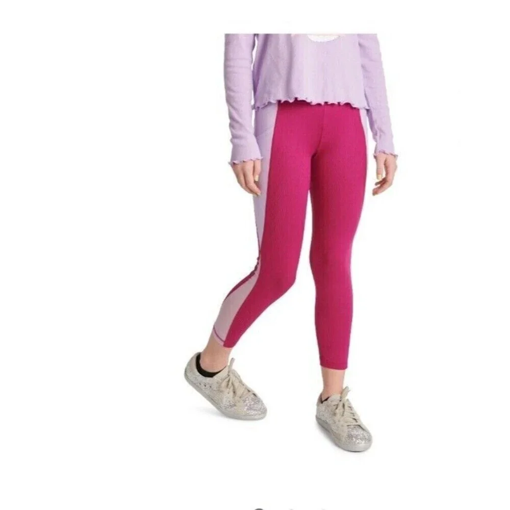 Justice Leggings For Girls Size Medium (10) Color Raspberry Radiance [